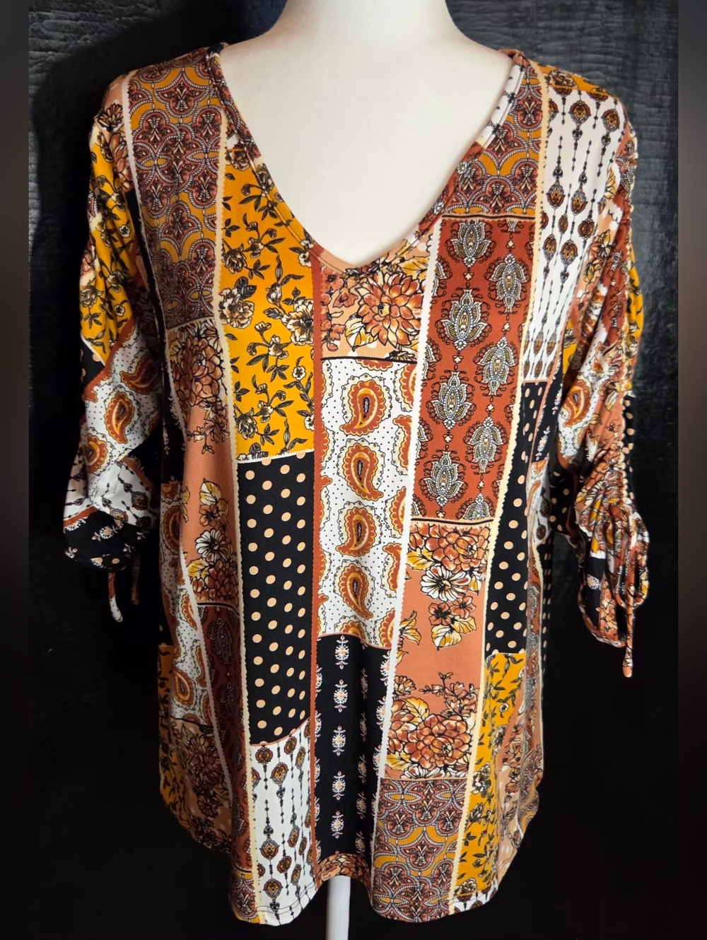 Dept 222 Vibrant Floral Mixed Print Tunic Size Large